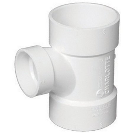 CHARLOTTE PVC004011000HA 2 x 2 x 105 in PVC Sanitary Tee 42680